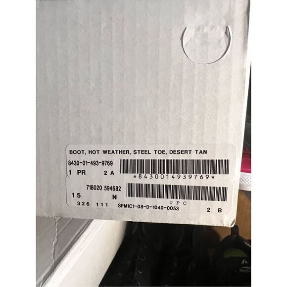 Thorogood 8" Steel Toe Hot Weather Military Work Boot (U.S.A. Made) 15 Narrow  N - Picture 5 of 11